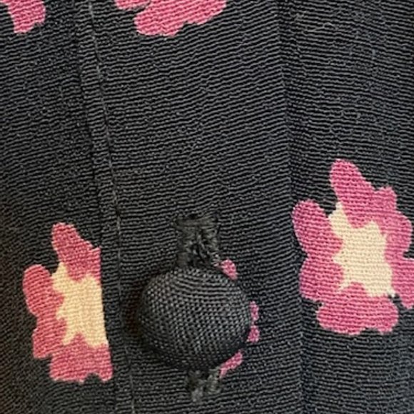 Free People Calico Skies Ruffle Button Down Midi Dress Floral Black/Purple XS - Picture 13 of 16